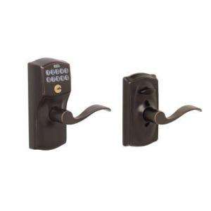 Schlage Camelot Aged Bronze Accent Keypad Lever FE595 CAM 716 ACC at 