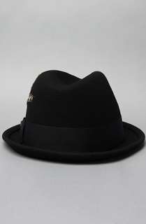 Brixton The Gain Fedora in Black Felt  Karmaloop   Global 