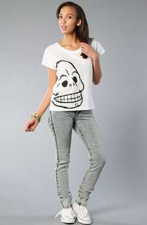 Cheap Monday The Lina Skull Tee in White  Karmaloop   Global 