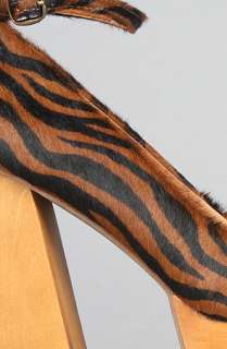 Jeffrey Campbell The Safety Shoe in Brown Zebra Fur  Karmaloop 