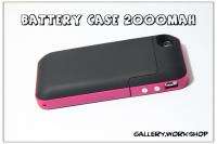 Mophie Juice Pack Plus Battery Case 2000mAh Pink for iPhone 4 4S 