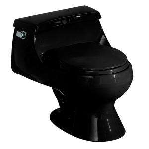   Rialto 1 Piece Round Front Toilet in Black K 3386 7 