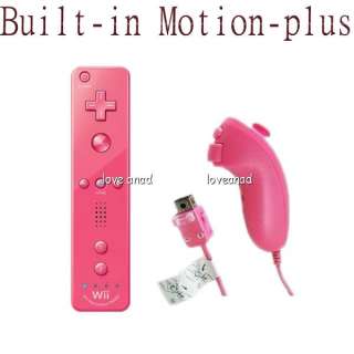 Wiimote Built in Motion Plus Inside Remote + Nunchuck Controller For 