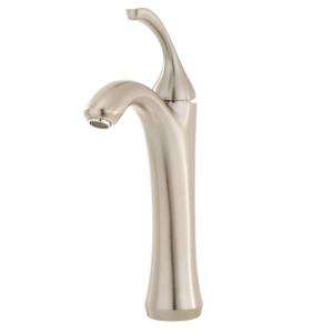   Arc Bathroom Faucet with High Temperature Limit Stop in Brushed Nickel