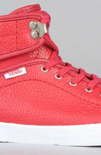 Vans The Hadley Sneaker in Red Leather  Karmaloop   Global 
