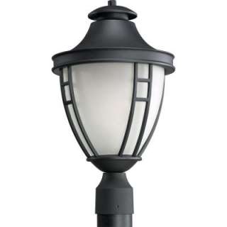   Lighting FairviewCollection Textured Black 1 light Post Lantern