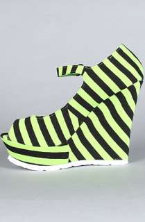 Sole Boutique The Larissa Shoe in Green Stripe  Karmaloop 