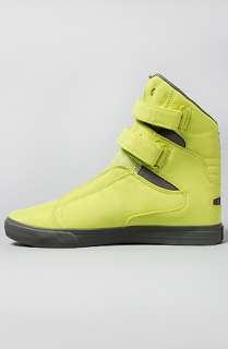 SUPRA The Society Sneaker in Neon Yellow Nylon Grey  Karmaloop 