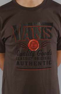 Vans The 66 Proof Tee in Brown  Karmaloop   Global Concrete 