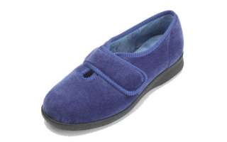 Womens Extra Wide Fitting Velcro Slippers 2E/4E Width  
