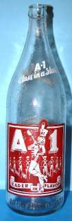 1939 Extremely Rare A 1 Picture Quart ACL Soda Bottle Medford, Oregon 