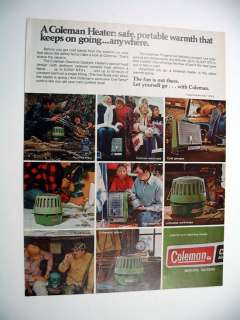 Coleman Camping Catalytic Heater 1976 print Ad  
