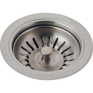 Delta Classic Kitchen 4 in. Sink Flange and Strainer in Stainless 