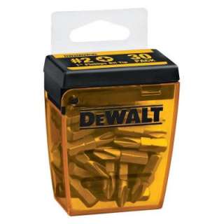 DEWALT 1 In. # 2 Phillips Screwdriver Bit Tips (30 Pack) DW2002B30 at 