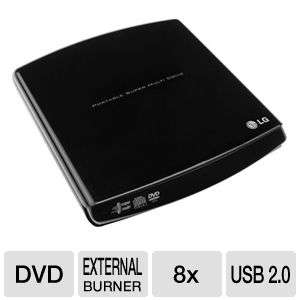 LG GP10NB20 8x External DVDRW Drive   DVD±R 8x, DVD±R DL 6x, DVD+RW 