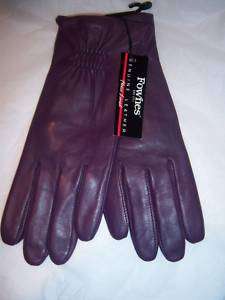 Purple Superb Ladies Fownes Leather Gloves,XLarge  