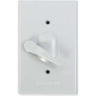 Greenfield Weatherproof Electrical Lever Switch Cover   White CDLSVWS 