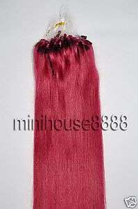 100S 20 Loop/Micro Rings Hair Extensions burgundy, 50g  
