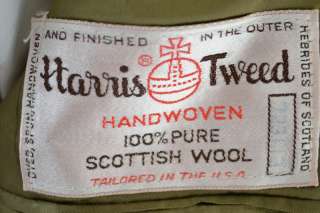 Vintage Harris Tweed Mens Brown Speck 2 Button Blazer Sport Coat 42R 