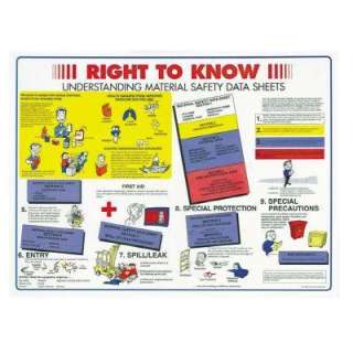   24 In. Laminated Paper Right To Know Poster PS139E 