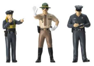 SET OF 3 PCS POLICE SAFETY CHECK 1/18 FIGURES NEW 550  