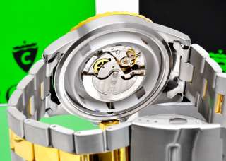 New CROTON Mens 21 Jewel Automatic Diver Watch, Black Carbon Fiber 
