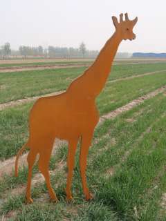 Garten Skulptur Giraffe rost Optik,Dekoration  