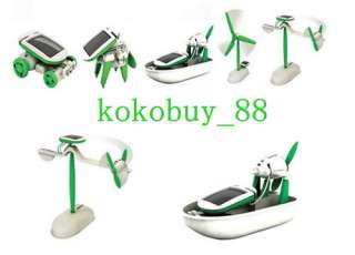 V7158 6in1 Solar DIY Educational Kit Toy Boat Fan Car Robot  