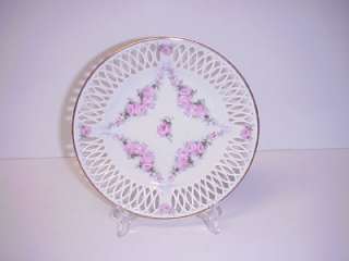 ANTIQUE GERMAN MAX ROESLER RETICULATED SALAD PLATE  