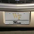 wake forest demon deacons silver mirrored mom car license plate