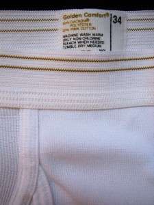   COMFORT Dacron Poly Pima Cotton Mens Briefs Underwear Sz 34  