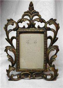 VERY NICE ANTIQUE CAST IRON VICTORIAN PICTURE FRAME  