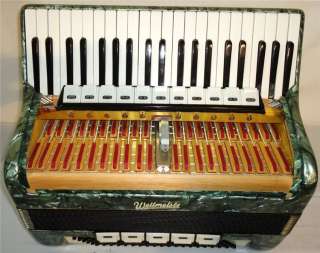 Very Nice German ACCORDION WELTMEISTER 120 bass 16 switches. Great 
