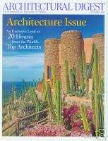 ARCHITECTURAL DIGEST 10 2006 ARCHITECTURE ISSUE  