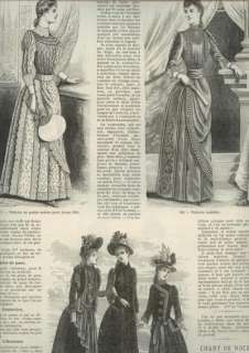 ORIGINAL SALON Oct 19,1889 +CLOTHING PATTERN  CORSAGE  