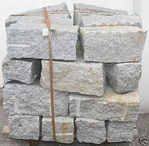 Mauersteine Trockenmauer Granit grau 40x20x20 cm Pal  
