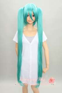 Vocaloid Miku Hatsune 130cm Cosplay Wig With Two Clips  