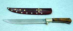 Windlass Belt Knife w/Leather Tack Decorated Sheath  