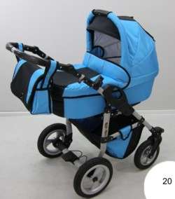 LUXUS Kombikinderwagen ORION 3 in 1 + Babyschale + GRATIS in 47 FARBEN 