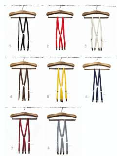 Size LARGE/ Skinny Thin Braces Suspenders/ Preppy, Mod  