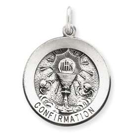 SML Vintage Sterling Silver Confirmation Pendant Charm  