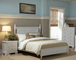 MORELLE COTTAGE WHITE WOOD QUEEN/ KING LOW PROFILE BED  