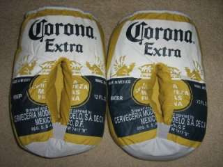 MENS CORONA BEER CAN SHOES SLIPPERS SZ 7 8 AWESOME  