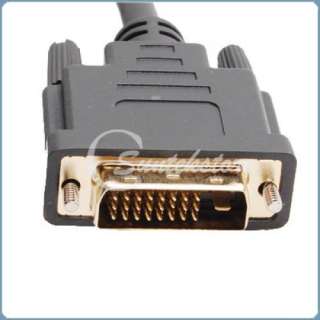 6ft Gold 24+1 DVI D Male to HDMI Male Cable for HDTV HD  