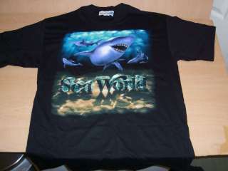 SEA WORLD Sharks in Water Ocean Theme Park T Shirt NEW  