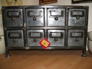   industrial zinc flight of drawers, spice cabinet, kitchen tidy.  