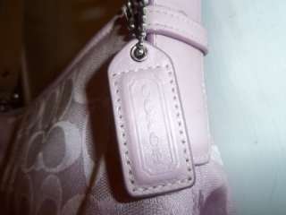COACH Pink Signature C Cloth & Leather Small Bag  