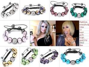 2012 NEW UK/USA wholesale Jewelry CZ Crystal Bead Shamballa&Bracelet 