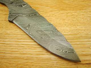 Custom Damascus Sharpened Knife Blank Knifemaking Fine File Work New 