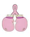 New Breast Cancer Awareness Pale Boxing Glove Lapel Pin  